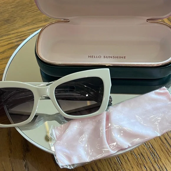 Kate Spade White Cat-Eye Sunglasses - Picture 4 of 8